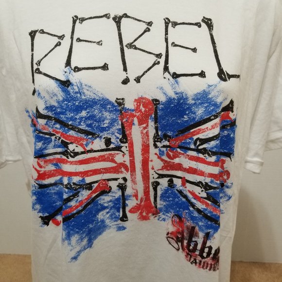 Abbey Dawn shirt Large Rockin' Rebel UK Flag Avril Lavigne band merch - Picture 5 of 9